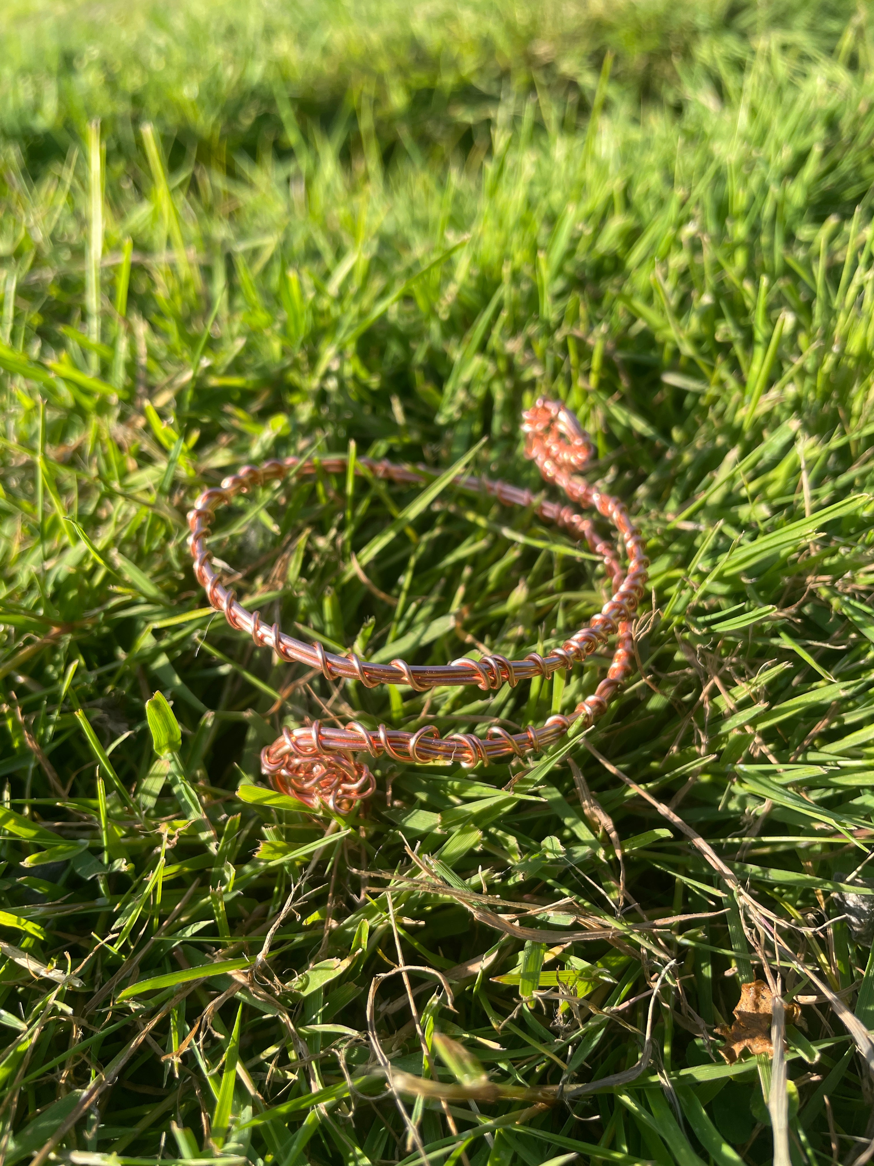 Handcrafted Spiral Copper Bracelet