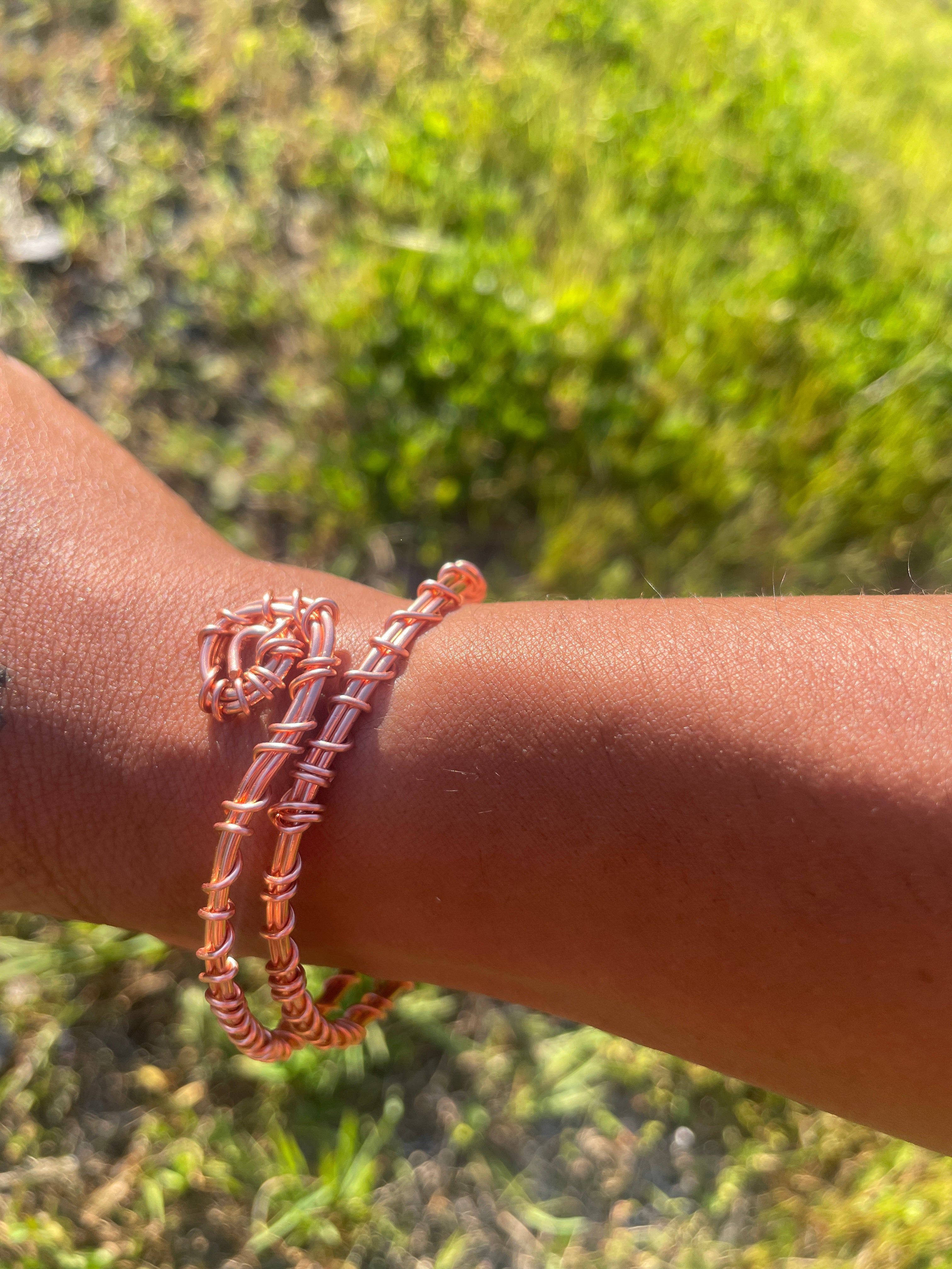 Handcrafted Spiral Copper Bracelet